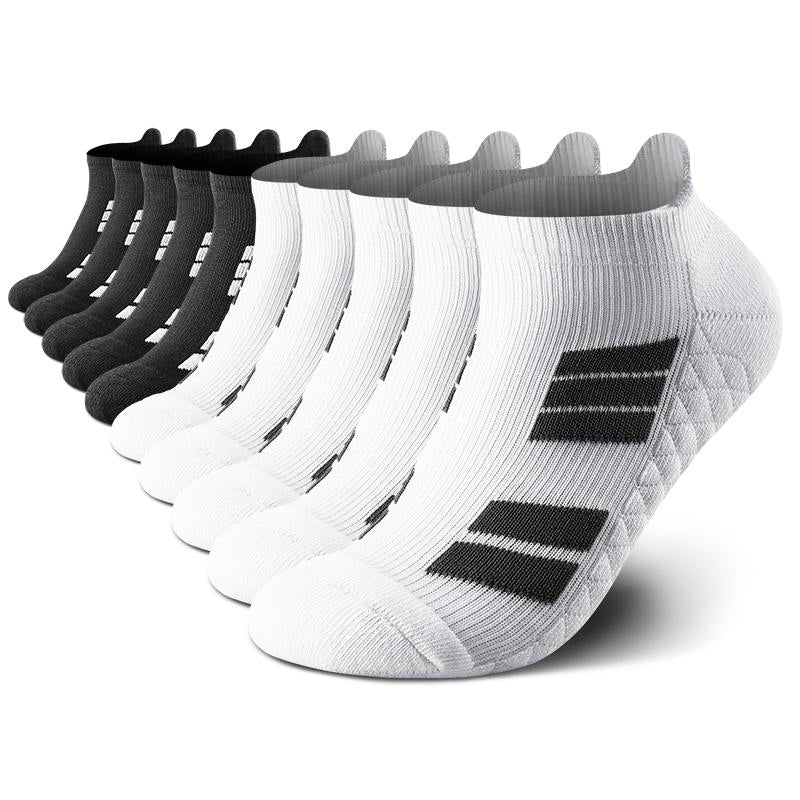 6 Pairs of Sports No Show Socks for Man and Woman, Ankle Socks with Terry Soles Offer Shock Absorption and Wear Resistance, White Daily Socks That Are Sweat - Absorbing and Breathable, Thickened for Warmth in Fall & Winter—Great for Students’ Sports