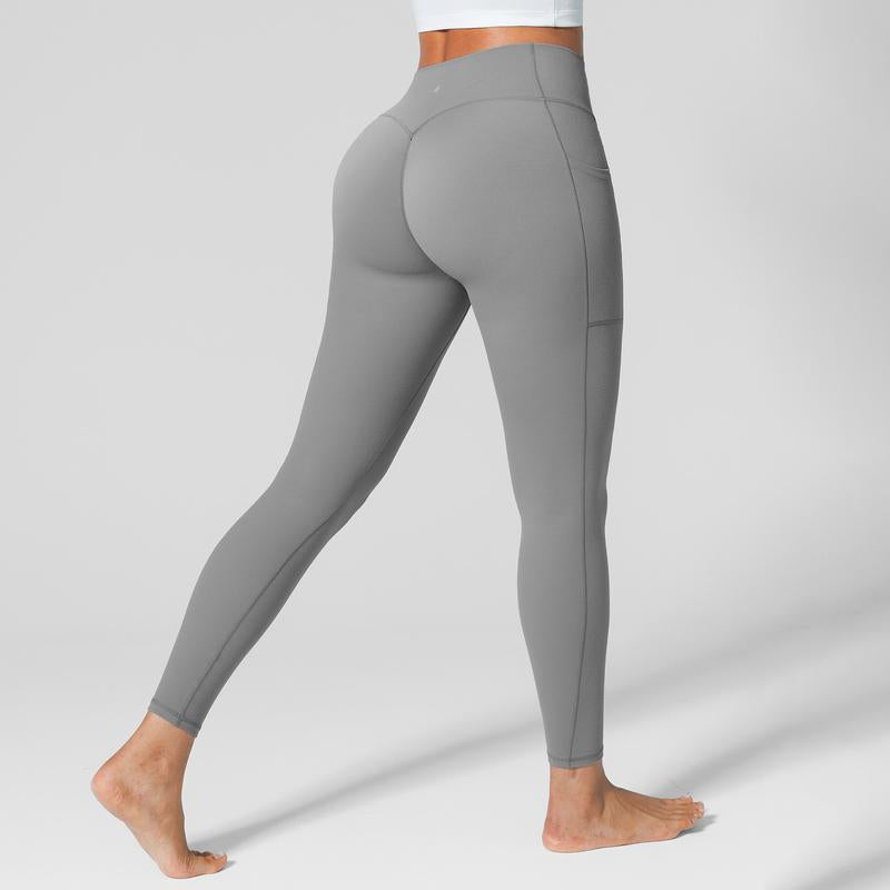 BRXL High Waist One Size Fits Most Ultra Stretchy Workout Yoga Leggings for Women Brushed Leggings with Side Pockets Pants