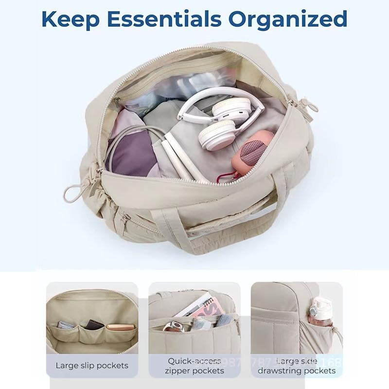 Dealsforyouday Gym Bag for Women, Duffle Bag for Travel with Wet Pocket, Carry on Weekender Bags for Women, Water Resistant Travel Bag, Carry on Cloud Bag Personal Item Bag Luggage Canvas, Fitness Gym Bag