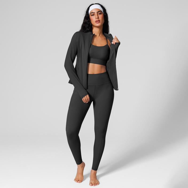 BRXL High Waist One Size Fits Most Ultra Stretchy Workout Yoga Leggings for Women Brushed Leggings with Side Pockets Pants