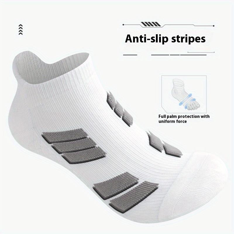 6 Pairs of Sports No Show Socks for Man and Woman, Ankle Socks with Terry Soles Offer Shock Absorption and Wear Resistance, White Daily Socks That Are Sweat - Absorbing and Breathable, Thickened for Warmth in Fall & Winter—Great for Students’ Sports