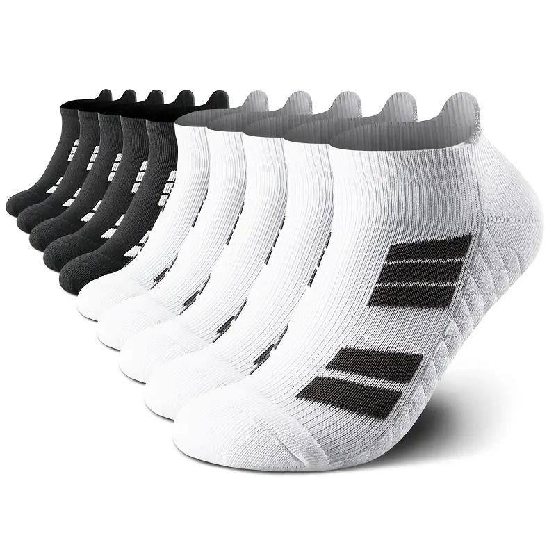 6 Pairs of Sports No Show Socks for Man and Woman, Ankle Socks with Terry Soles Offer Shock Absorption and Wear Resistance, White Daily Socks That Are Sweat - Absorbing and Breathable, Thickened for Warmth in Fall & Winter—Great for Students’ Sports