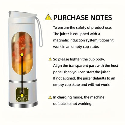 Portable Juicer Blender – Tiktok Top Seller Mini Wireless Design, Father’S Day Mens Gift & Today’S Deals, for Diets/Smoothies/Ice Shakes, Easy-Clean Kitchen Gadget for Home/Travel