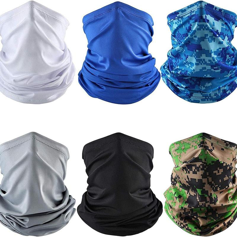 6 Pack Outdoor Sports Ice Silk Face Mask Scarf Men'S and Women'S Winter Ski Mask Balaclava