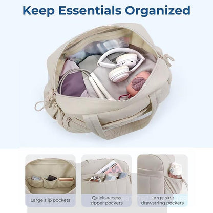 Dealsforyouday Gym Bag for Women, Duffle Bag for Travel with Wet Pocket, Carry on Weekender Bags for Women, Water Resistant Travel Bag, Carry on Cloud Bag Personal Item Bag Luggage Canvas, Fitness Gym Bag