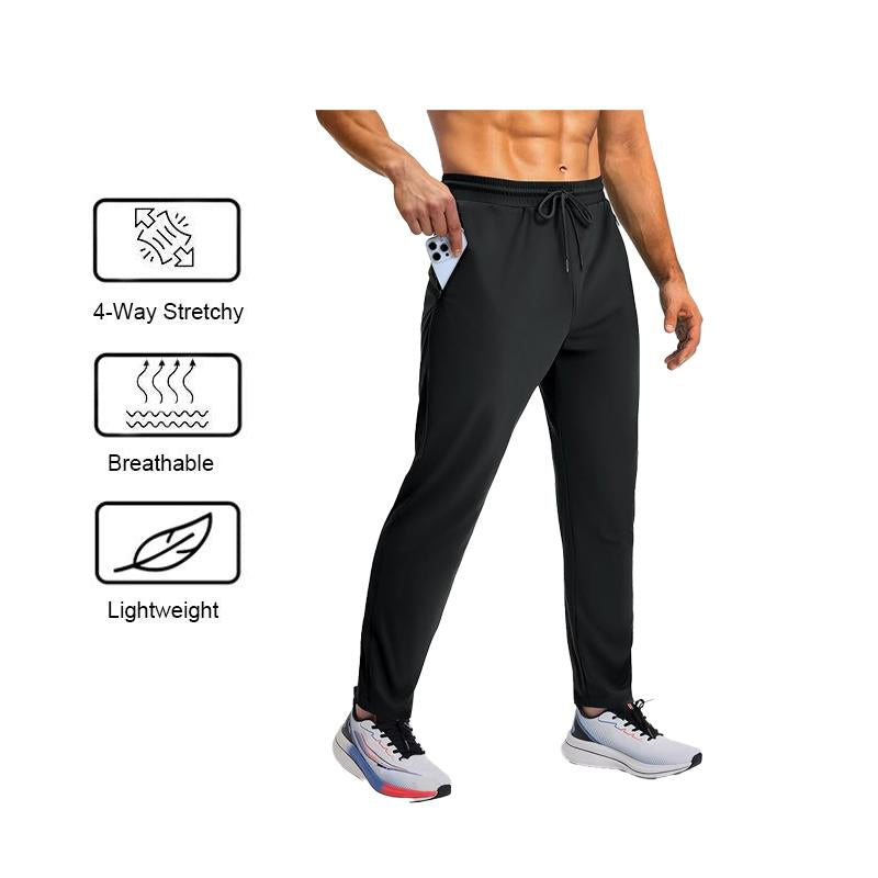 Men'S Sweatpants with Zipper Pockets, Athletic Joggers Pants for Running, Workout, Outdoor