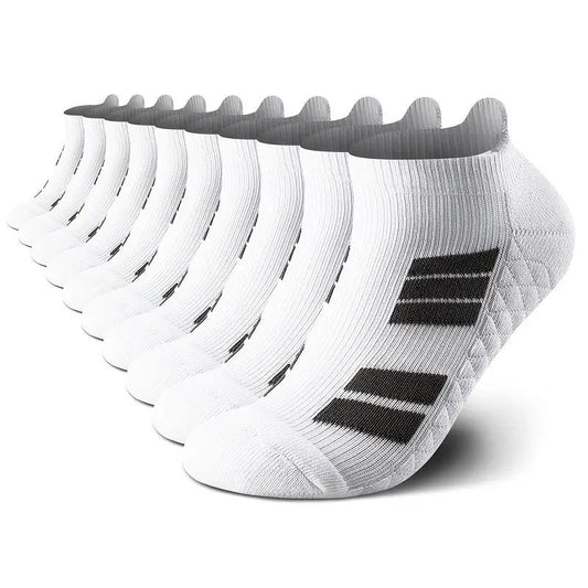 6 Pairs of Sports No Show Socks for Man and Woman, Ankle Socks with Terry Soles Offer Shock Absorption and Wear Resistance, White Daily Socks That Are Sweat - Absorbing and Breathable, Thickened for Warmth in Fall & Winter—Great for Students’ Sports