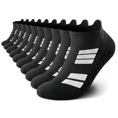 6 Pairs of Sports No Show Socks for Man and Woman, Ankle Socks with Terry Soles Offer Shock Absorption and Wear Resistance, White Daily Socks That Are Sweat - Absorbing and Breathable, Thickened for Warmth in Fall & Winter—Great for Students’ Sports